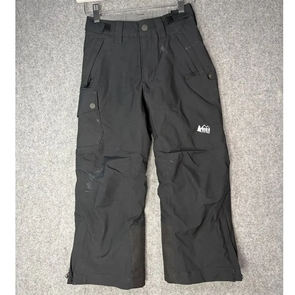 REI Co-op Unisex Kids Timber Mountain Snow Ski Pants Black XS 6-7 Cargo